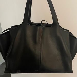 Celine Tri-Fold Medium Tote Bag in Black